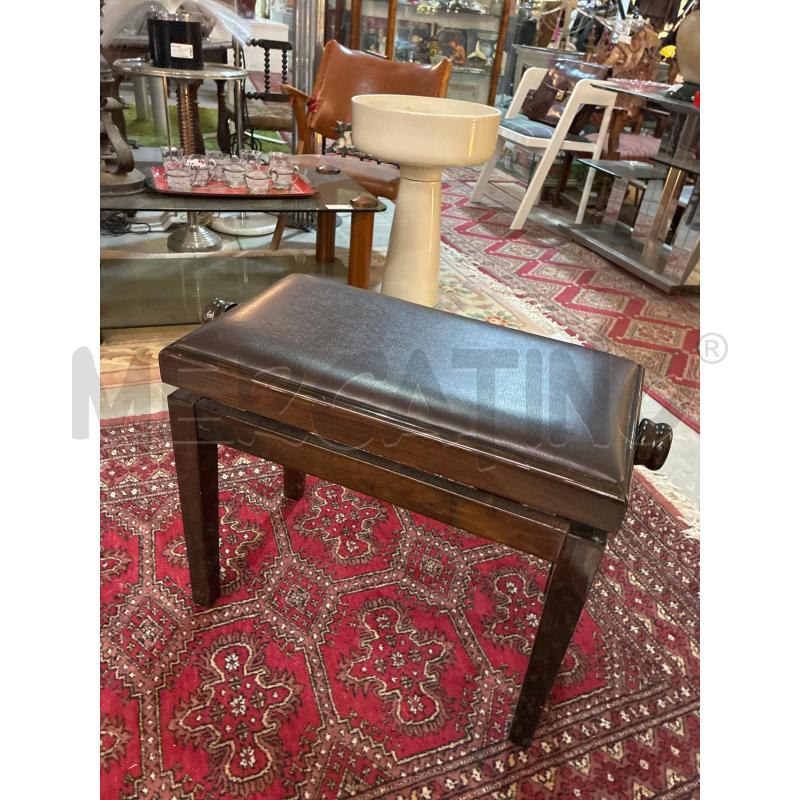SGABELLO PIANOFORTE NERO LACCATO | Mercatino dell'Usato Teramo 1