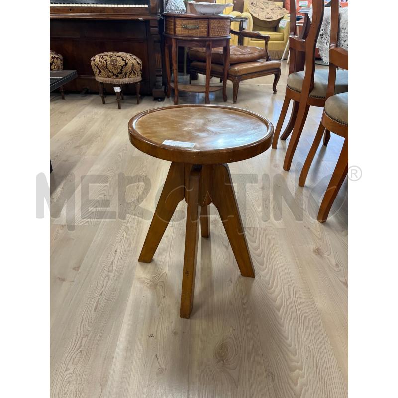 SGABELLO PIANOFORTE TONDO IN LEGNO | Mercatino dell'Usato Teramo 1