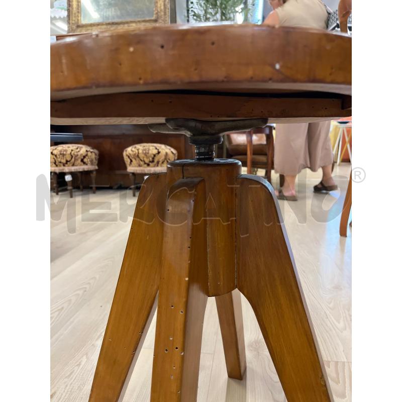 SGABELLO PIANOFORTE TONDO IN LEGNO | Mercatino dell'Usato Teramo 2