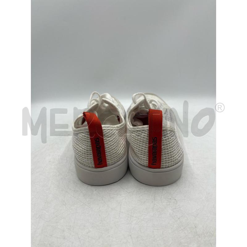 SNEAKERS DONNA HAVAJANAS BIANCHE IN TELA TRAFORATE  | Mercatino dell'Usato Teramo 4