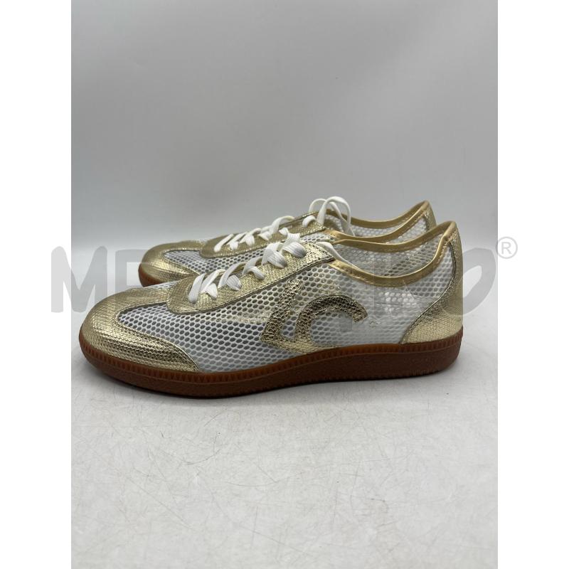 SNEAKERS DONNA LOLA CASADEMUNT TRAFORATE BIANCHE E DORATE | Mercatino dell'Usato Teramo 2