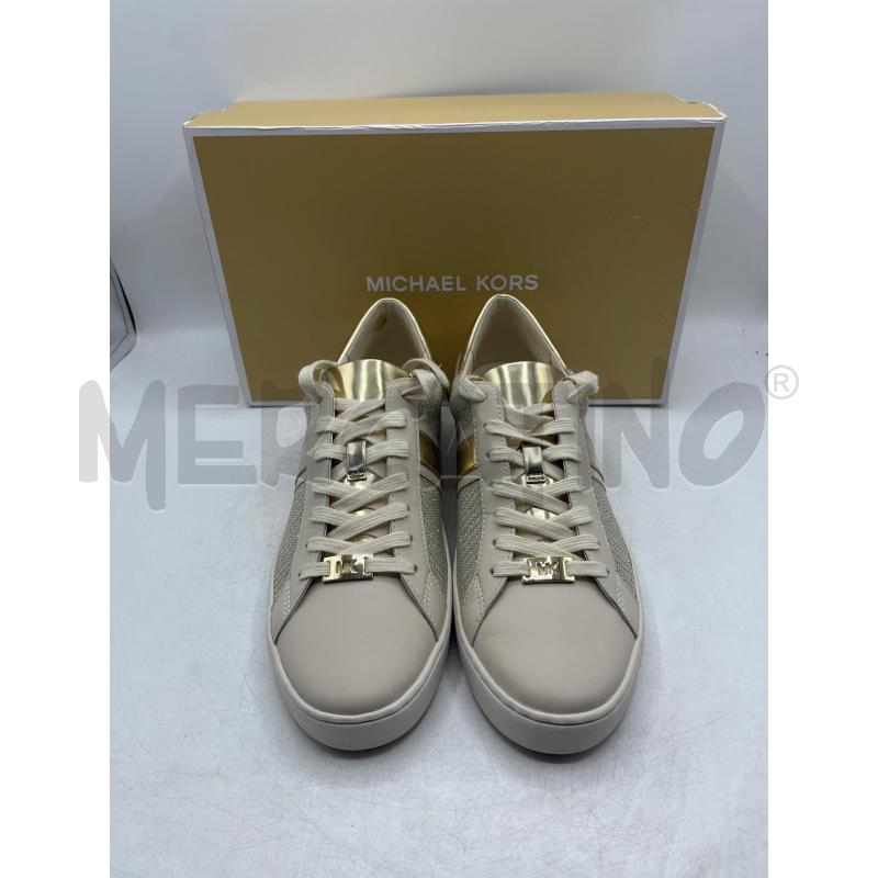 SNEAKERS DONNA MICHAEL KORS BEIGE DORATO BRILLANTINI | Mercatino dell'Usato Teramo 1
