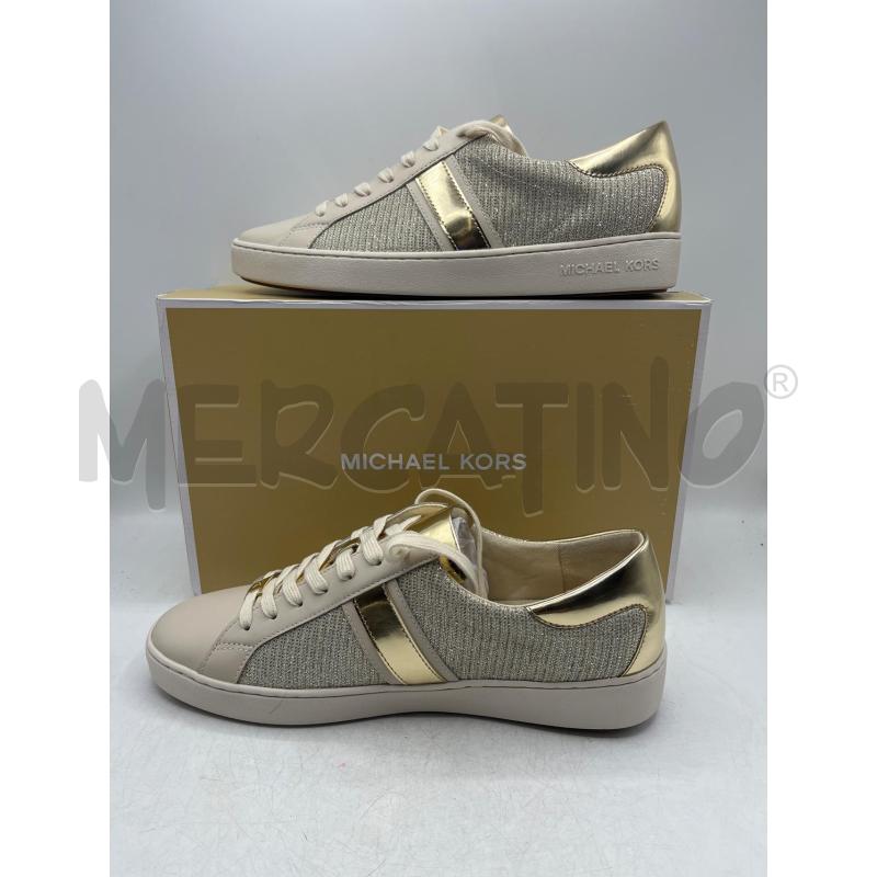 SNEAKERS DONNA MICHAEL KORS BEIGE DORATO BRILLANTINI | Mercatino dell'Usato Teramo 2