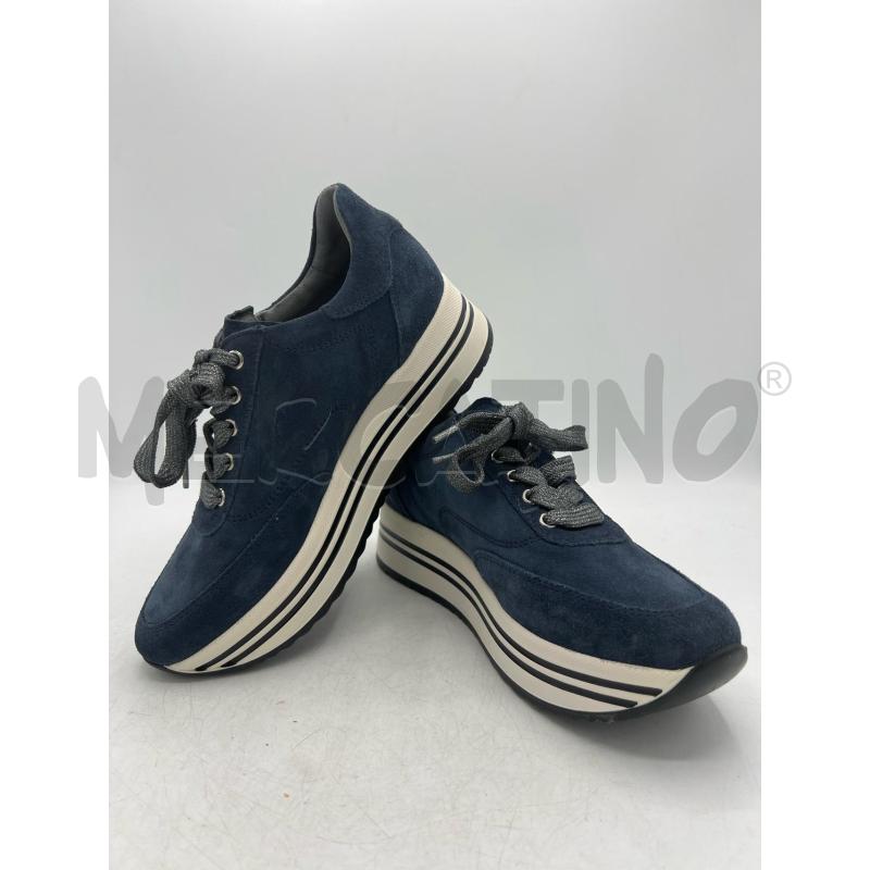 SNEAKERS DONNA NERO GIARDINI BLU NOTTE SUOLA ALOTA LACCI ARGENTATI LUREX | Mercatino dell'Usato Teramo 2