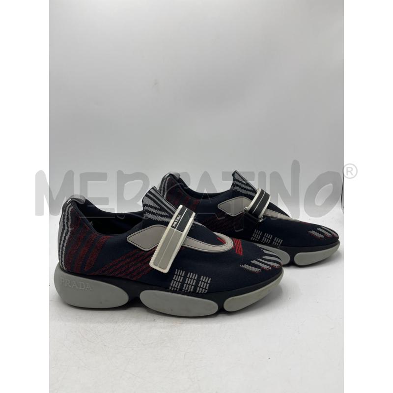 SNEAKERS DONNA PRADA NERE ROSSE GRIGIE CON STRAPPO | Mercatino dell'Usato Teramo 4