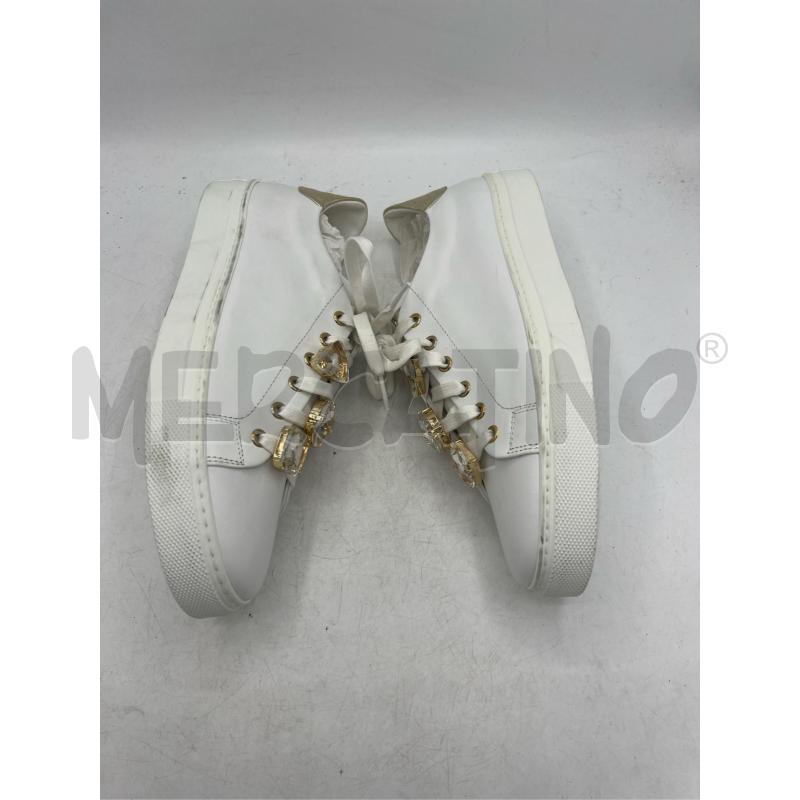 SNEAKERS DONNA STOKTON BIANCHE STRASS GRANDI TALLONE DORATO DIETRO | Mercatino dell'Usato Teramo 3