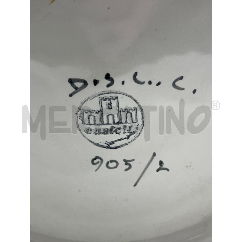 SOTTO VASO CASTELLI CERAMICA DIPINTO A MANO TONI ROSSI | Mercatino dell'Usato Teramo 3