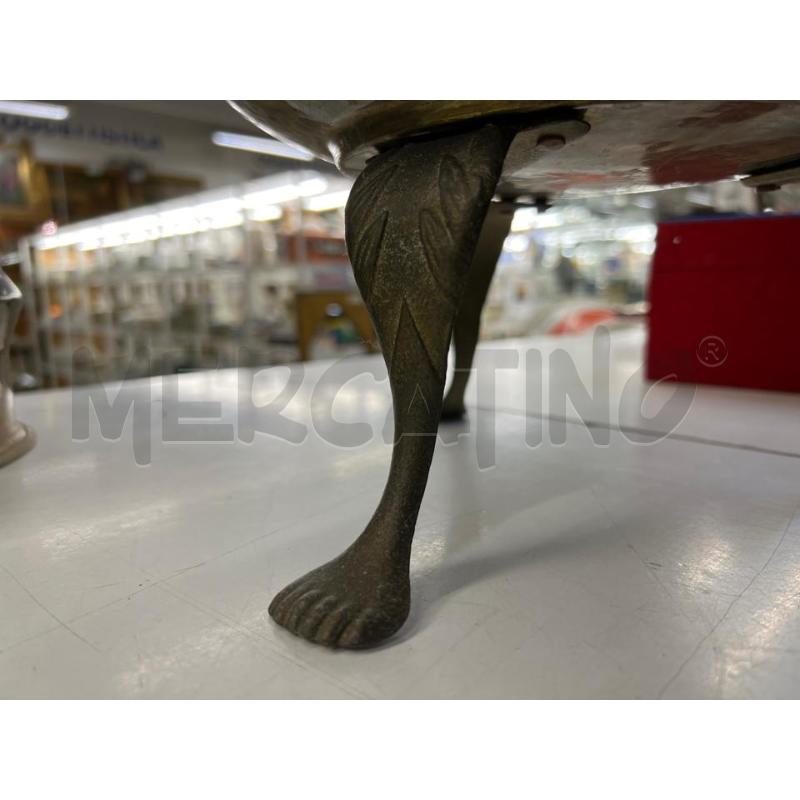 SOTTO VASO OTTONE BATTUTO A MANO 3 PIEDI | Mercatino dell'Usato Teramo 3