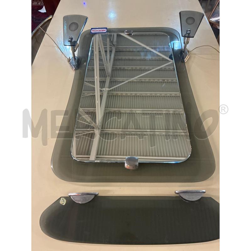 SPECCHIO BAGNO FUME' STILE FONTANA ARTE + APPLIQUE LUCI | Mercatino dell'Usato Teramo 2