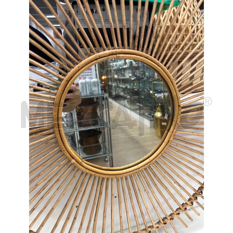 SPECCHIO CORNICE BAMBOO A RAGGI  | Mercatino dell'Usato Teramo 2