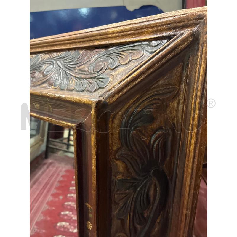 SPECCHIO CORNICE LAVORATA FLORALE DORATA | Mercatino dell'Usato Teramo 3