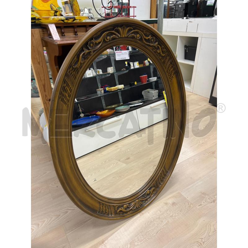 SPECCHIO CORNICE LEGNO OVALE  | Mercatino dell'Usato Teramo 1