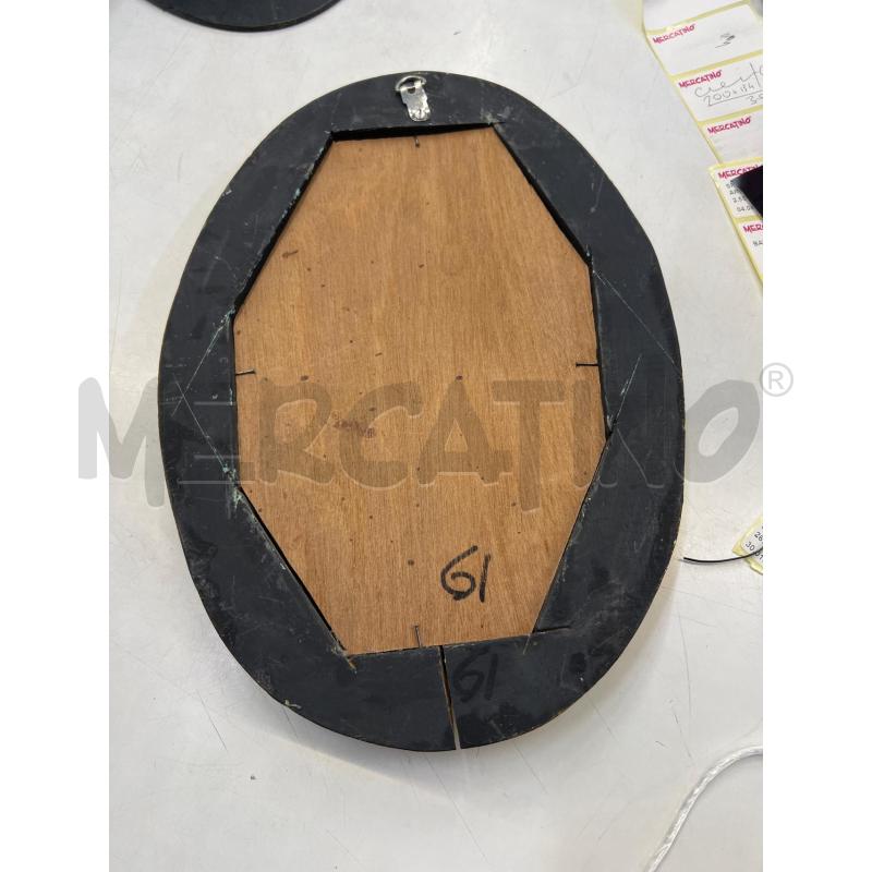 SPECCHIO CORNICE OVALE FOGLIA ORO 25X35CM | Mercatino dell'Usato Teramo 3