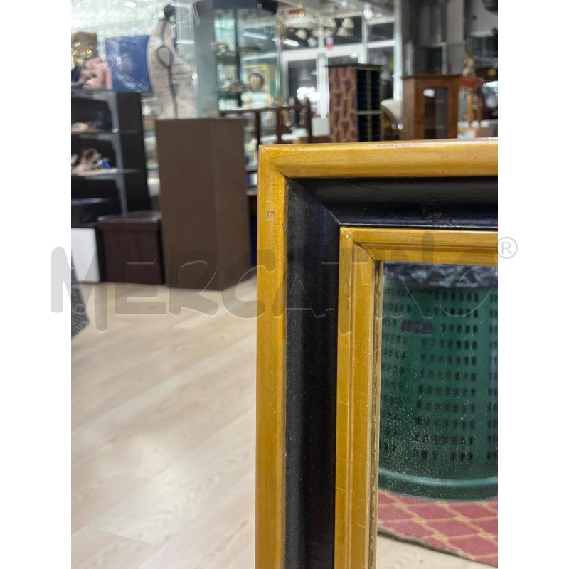 SPECCHIO EPOCA CORNICE LEGNO NERA DORATA 78X70 | Mercatino dell'Usato Teramo 2