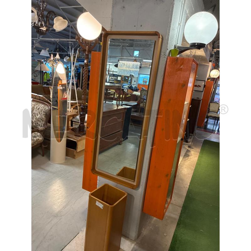 SPECCHIO INGRESSO IN LEGNO CHIARO ANNI 80  | Mercatino dell'Usato Teramo 5