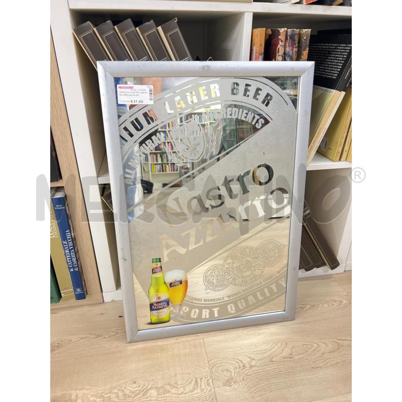 SPECCHIO NASTRO AZZURRO ORIGINALE 45X65 | Mercatino dell'Usato Teramo 1