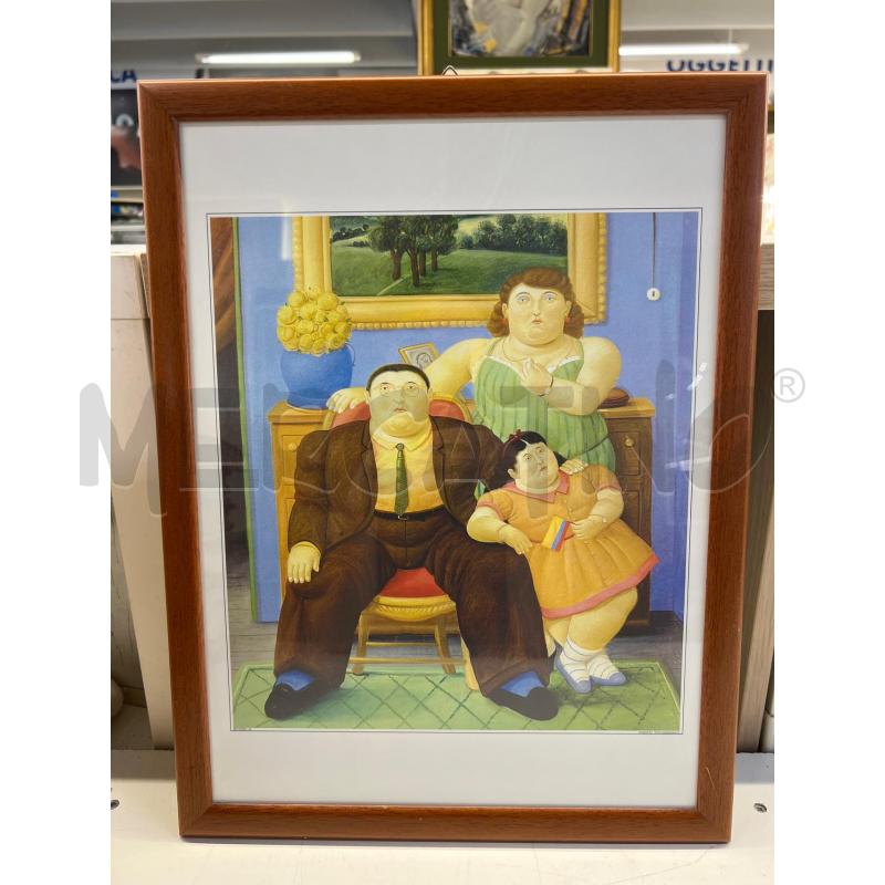 STAMPA BOTERO CORNICE IN LEGNO  | Mercatino dell'Usato Teramo 1