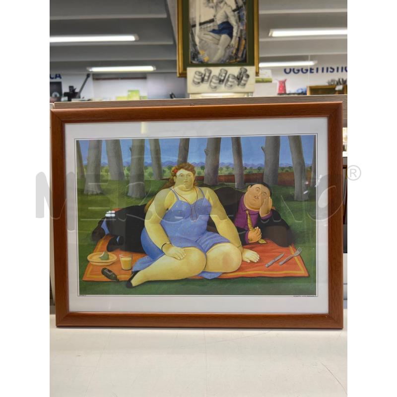 STAMPA BOTERO CORNICE IN LEGNO  | Mercatino dell'Usato Teramo 1