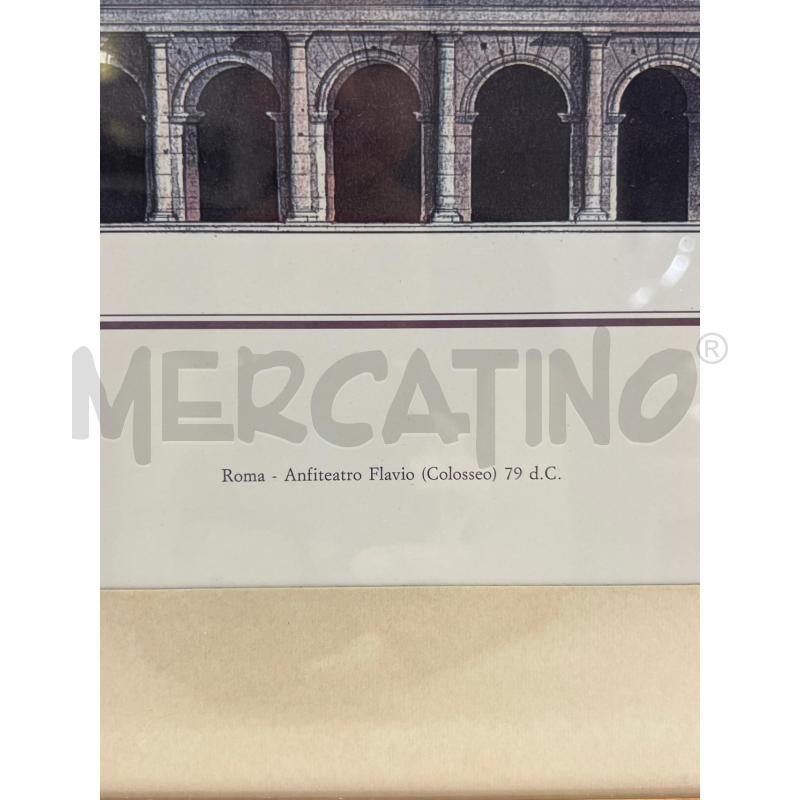 STAMPA COLOSSEO CORNICE IN LEGNO CHIARO 55X42 | Mercatino dell'Usato Teramo 2