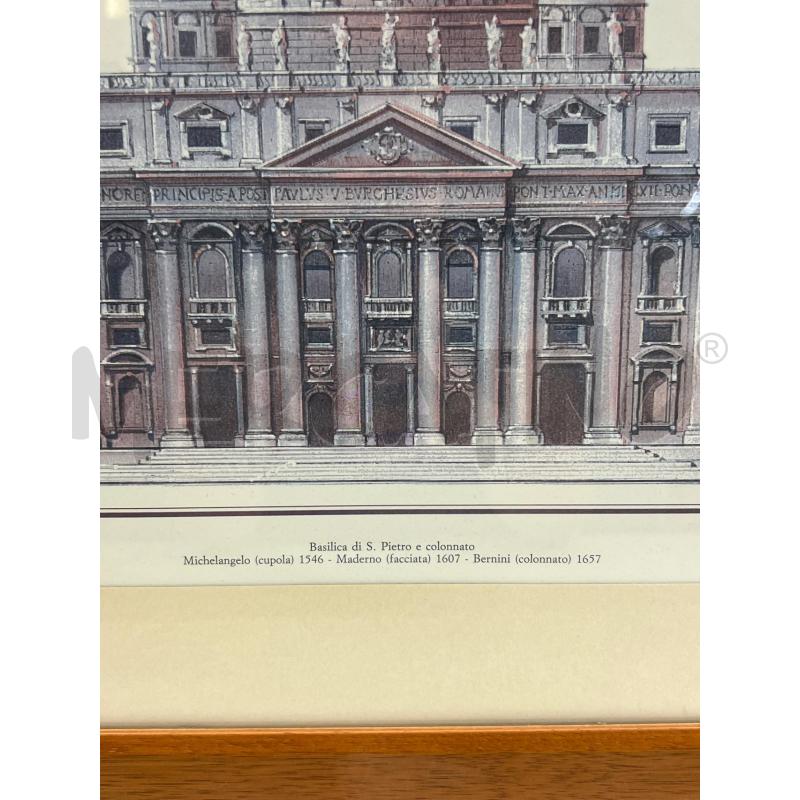 STAMPA CORNICE IN LEGNO CHIARO 55X42 BASILICA DI SAN PIETRO | Mercatino dell'Usato Teramo 2