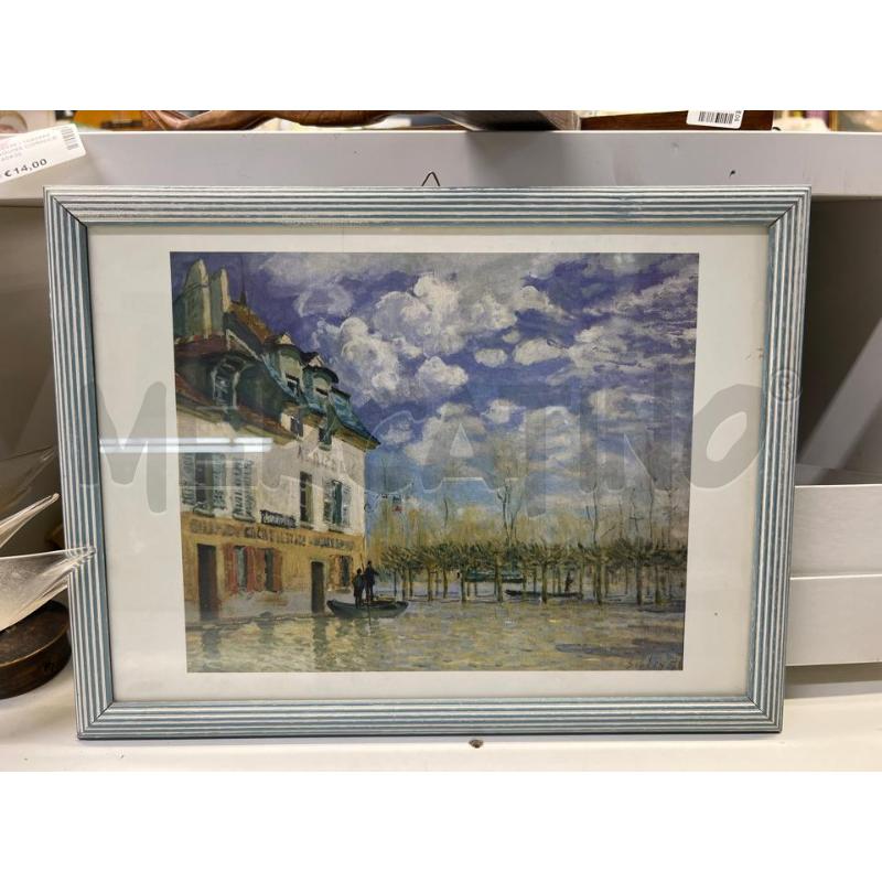 STAMPA LAGUNA CORNICE AZZURRA 40X30 | Mercatino dell'Usato Teramo 1