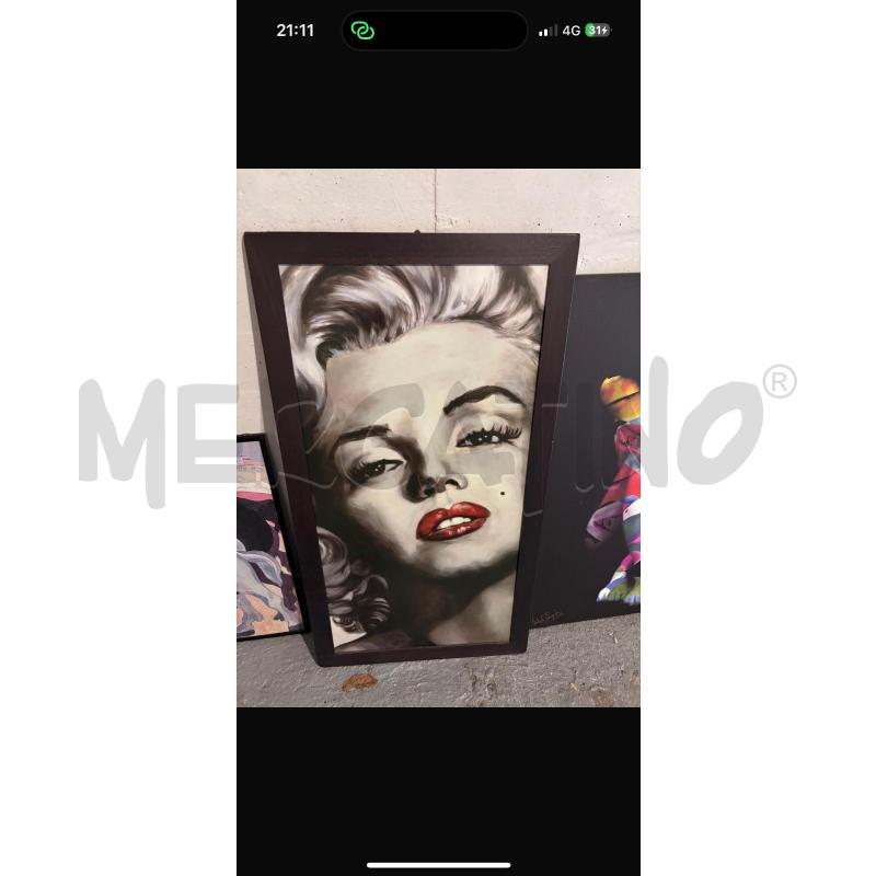 STAMPA SU LEGNO MARILYN MONROE 60X110 | Mercatino dell'Usato Teramo 1