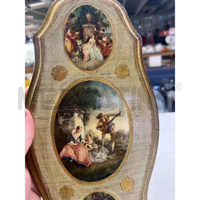 STAMPA SU LEGNO SCENA VINTAGE FINITURE DORATE SAGOMATO | Mercatino dell'Usato Teramo 2