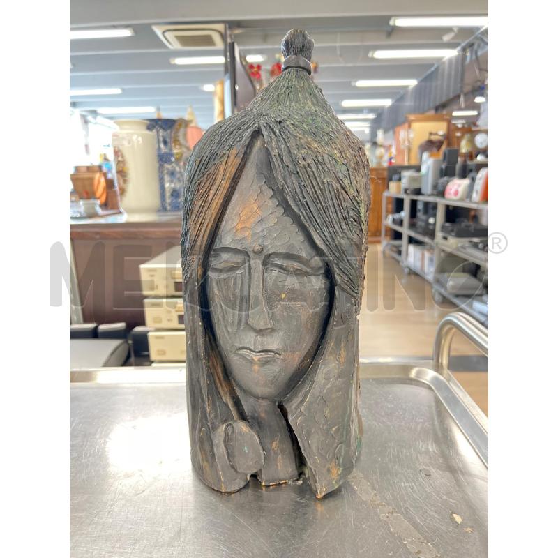 STATUA IN TERRACOTTA GRANDE VOLTO DONNA ETNICO | Mercatino dell'Usato Teramo 1