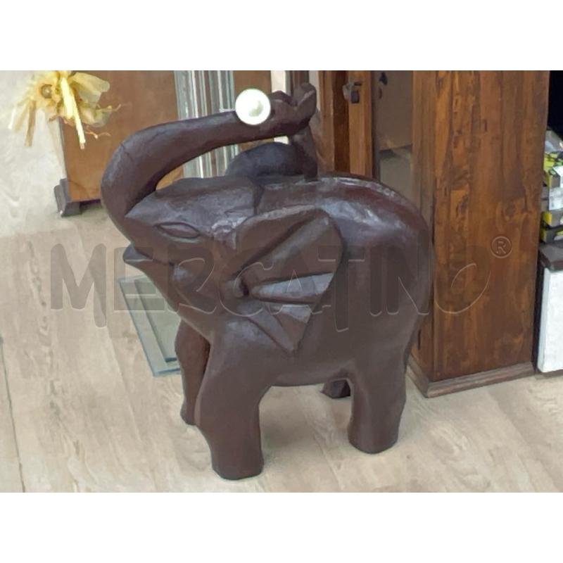 STATUA LEGNO AFRICANA GRANDE ELEFANTE  | Mercatino dell'Usato Teramo 1