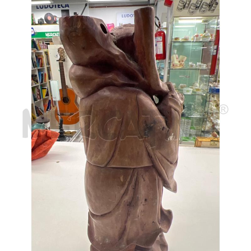 STATUETTA ANTICA IN LEGNO ORIENTALE UOMO H 30 | Mercatino dell'Usato Teramo 3