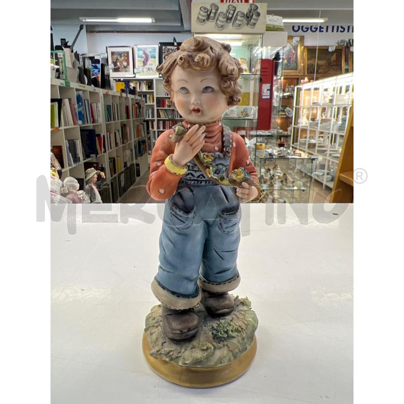 STATUETTA CAPODIMONTE BIMBO SALOPETTE  | Mercatino dell'Usato Teramo 1