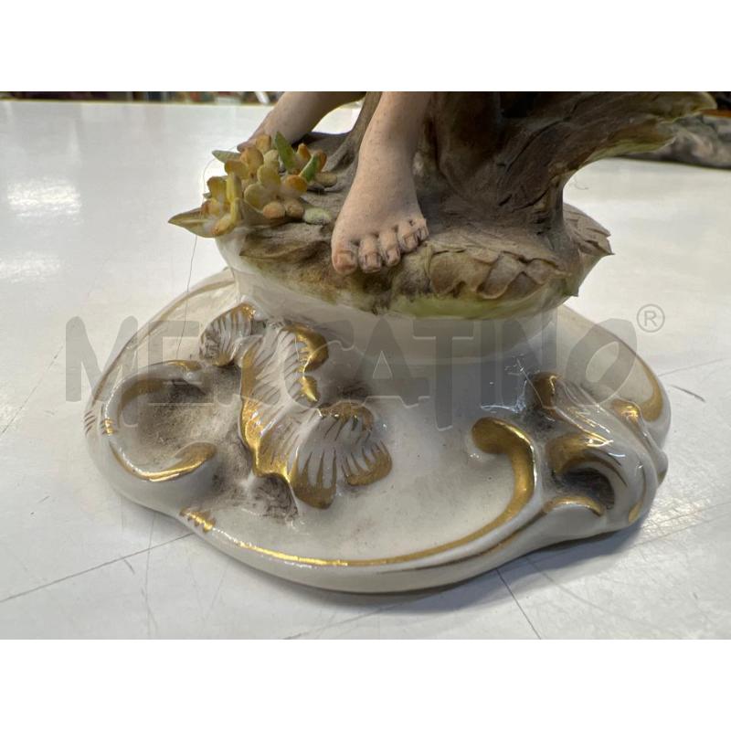 STATUETTA CAPODIMONTE FANCIULLA CON CANE | Mercatino dell'Usato Teramo 3