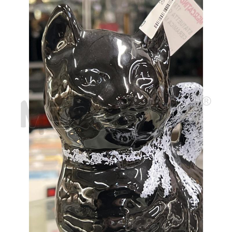 STATUETTA GATTO NERO CERAMICA MARIA GRAZIA TONI NERI GRIGI | Mercatino dell'Usato Teramo 2