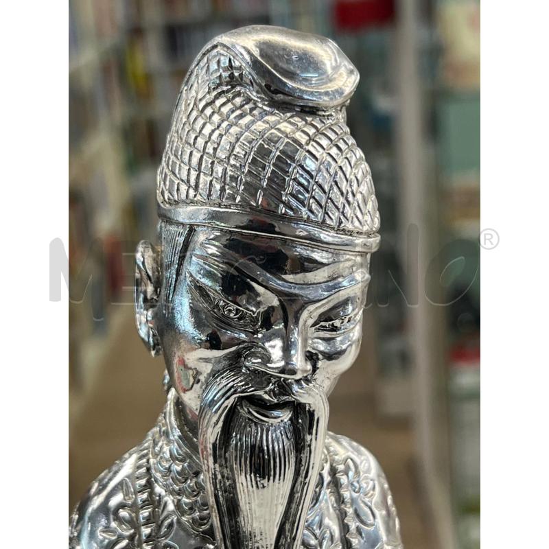 STATUETTA IMPERATORE CINESE ARGENTATA H 40CM | Mercatino dell'Usato Teramo 3