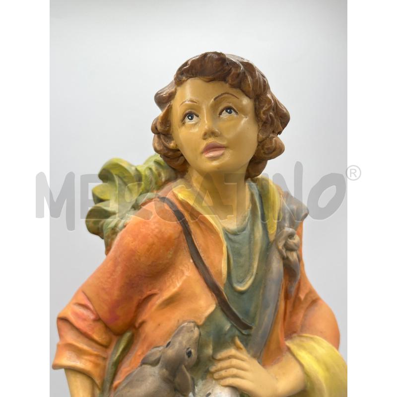 STATUETTA PASTORELLO GRANDE CONIGLI CESTO | Mercatino dell'Usato Teramo 2