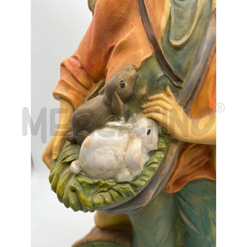 STATUETTA PASTORELLO GRANDE CONIGLI CESTO | Mercatino dell'Usato Teramo 4