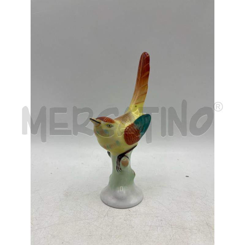 STATUETTA UCCELLINO PORCELLANA HOLLOHAZA HUNGARY HAND PAINTED | Mercatino dell'Usato Teramo 1