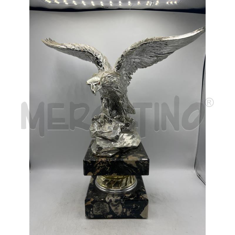 STATUETTA  AQUILA ARGENTATA SU BASE MARMO | Mercatino dell'Usato Teramo 1
