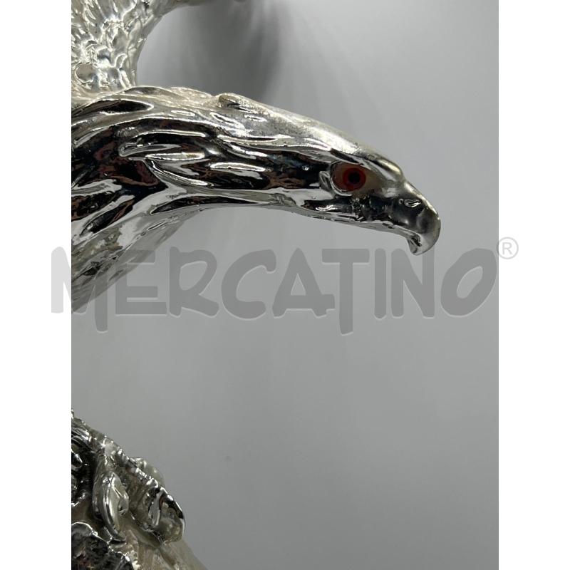 STATUETTA  AQUILA ARGENTATA SU BASE MARMO | Mercatino dell'Usato Teramo 3