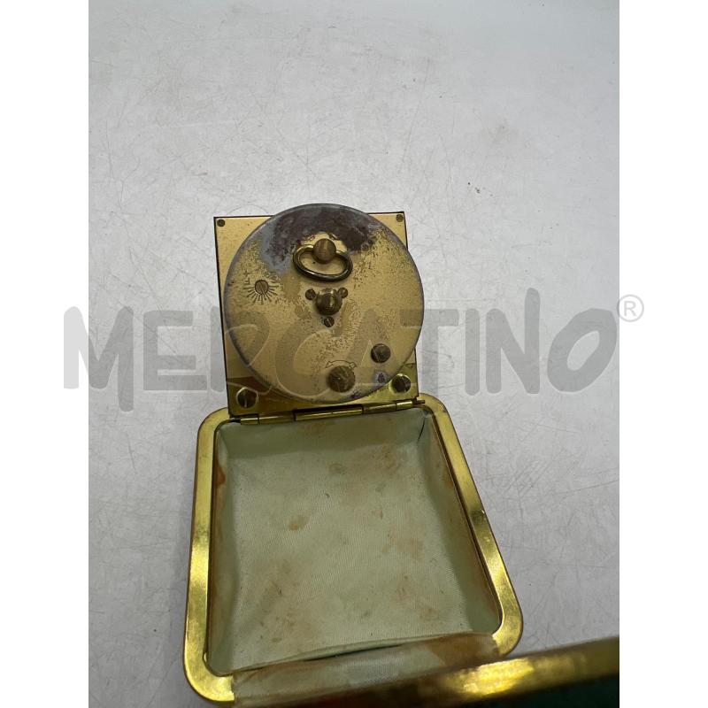 SVEGLIA VINTAGE DA VIAGGIO CUSTODIA PELLE VERDE 2 JEWELS EUROPA | Mercatino dell'Usato Teramo 2