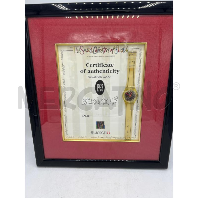 SWATCH SCRIBBLE GZ124 1993 COLLECTOR EDITION PERFETTA - INCORNICIATA NERA | Mercatino dell'Usato Teramo 1