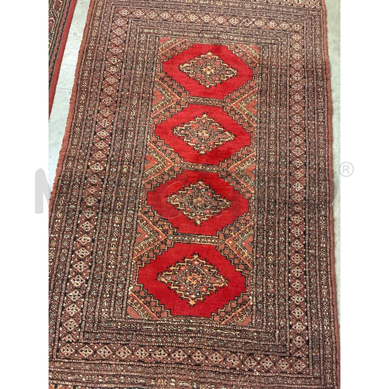 TAPPETO BUKHARA IN LANA 4 OTTAGONI FONDO ROSSO 156X94 | Mercatino dell'Usato Teramo 3
