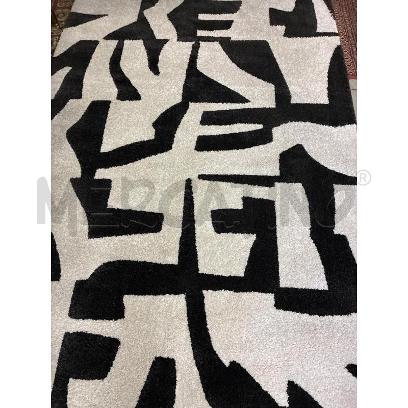 TAPPETO DEDIMORA BIANCO NERO MODERNO 220X160 | Mercatino dell'Usato Teramo 2