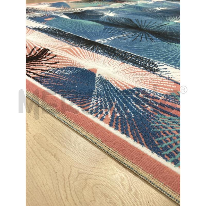 TAPPETO DESIGN GEOMETRICO BLU ROSA 275X185 | Mercatino dell'Usato Teramo 2