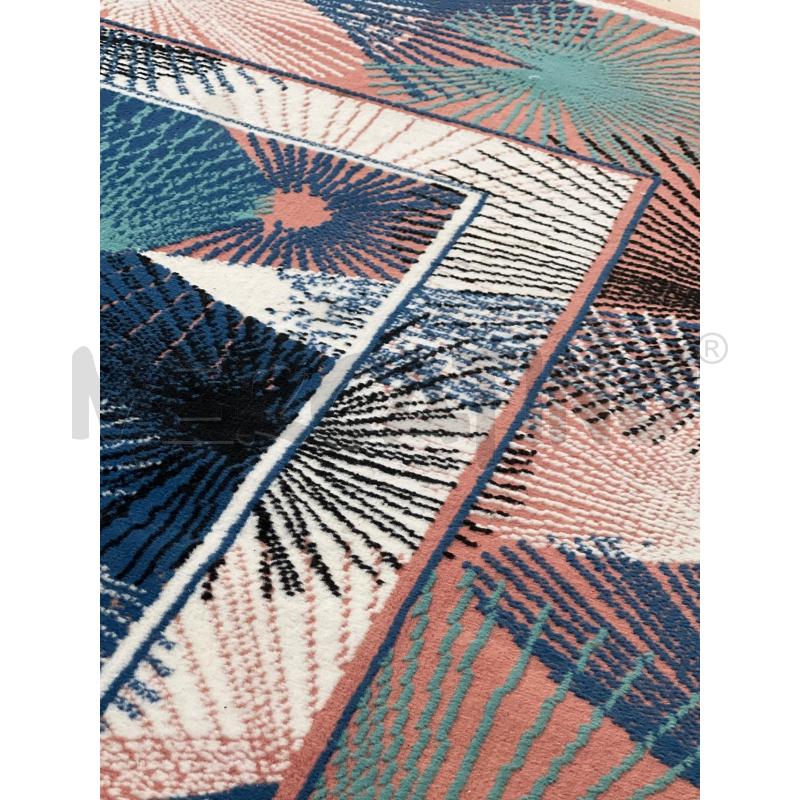 TAPPETO DESIGN GEOMETRICO BLU ROSA 275X185 | Mercatino dell'Usato Teramo 3