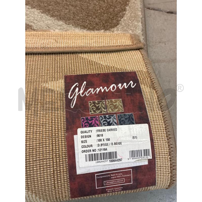 TAPPETO GLAMOUR FANTASIA MARRONE BEIGE BASE YUTA 100X150 | Mercatino dell'Usato Teramo 4