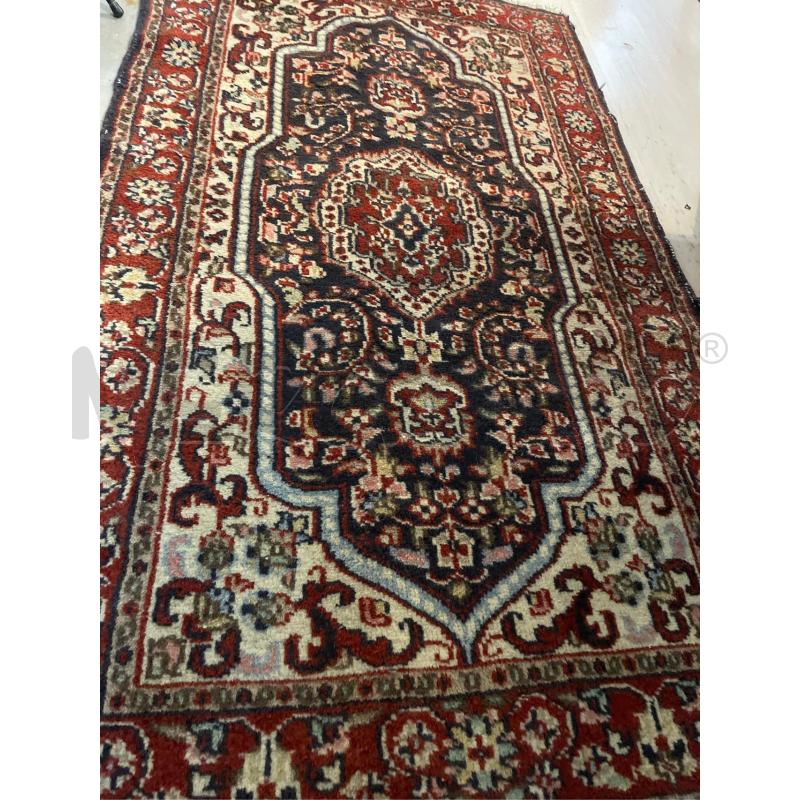 TAPPETO ORIENTALE FATTO A MANO160X90 FONDO ROSSO BEIGE NEO | Mercatino dell'Usato Teramo 5