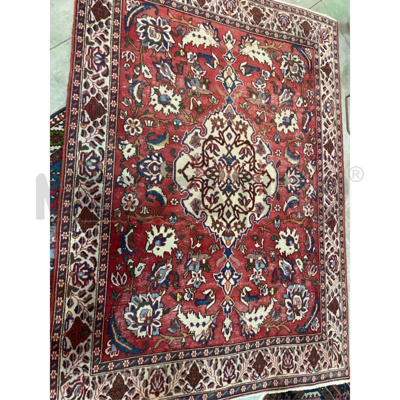 TAPPETO ORIENTALE IN LANA FONDO ROSSO 205X147 | Mercatino dell'Usato Teramo 5