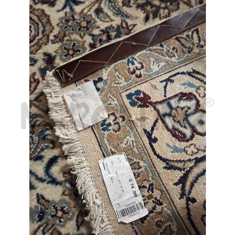 TAPPETO PERSIANO IRAN MOD NAIN 297X200 TONI BEIGE | Mercatino dell'Usato Teramo 5