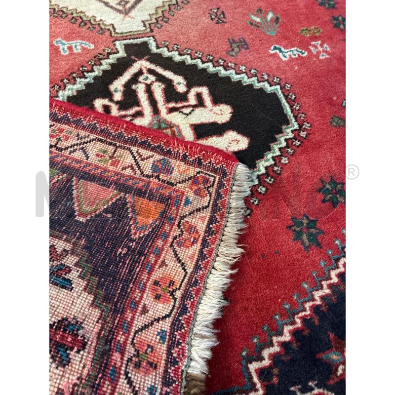 TAPPETO PERSIANO LANA ROSSA NERA 3 ROMBI 155X115 | Mercatino dell'Usato Teramo 4